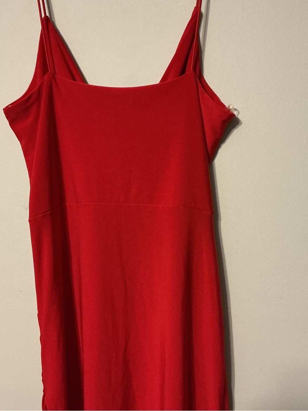PrettyLittleThing Red Draped Ruched Mini Dress - Picture 5 of 6